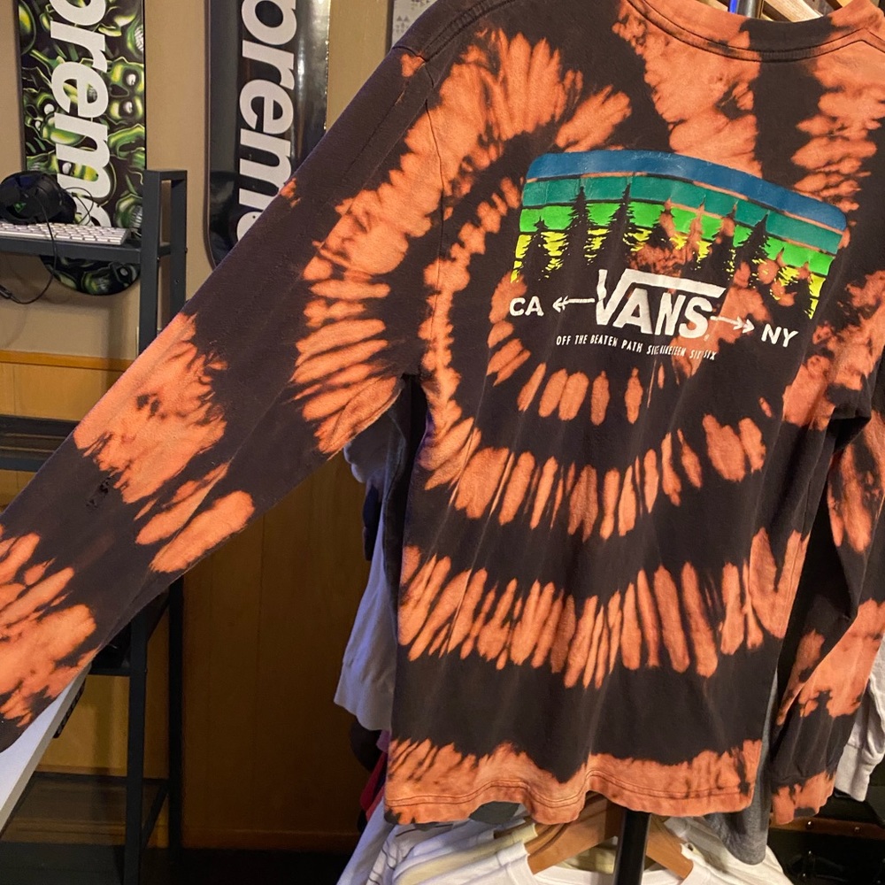 Vans Custom Spiral One Of One Reverse Dye Mens Lo… - image 1